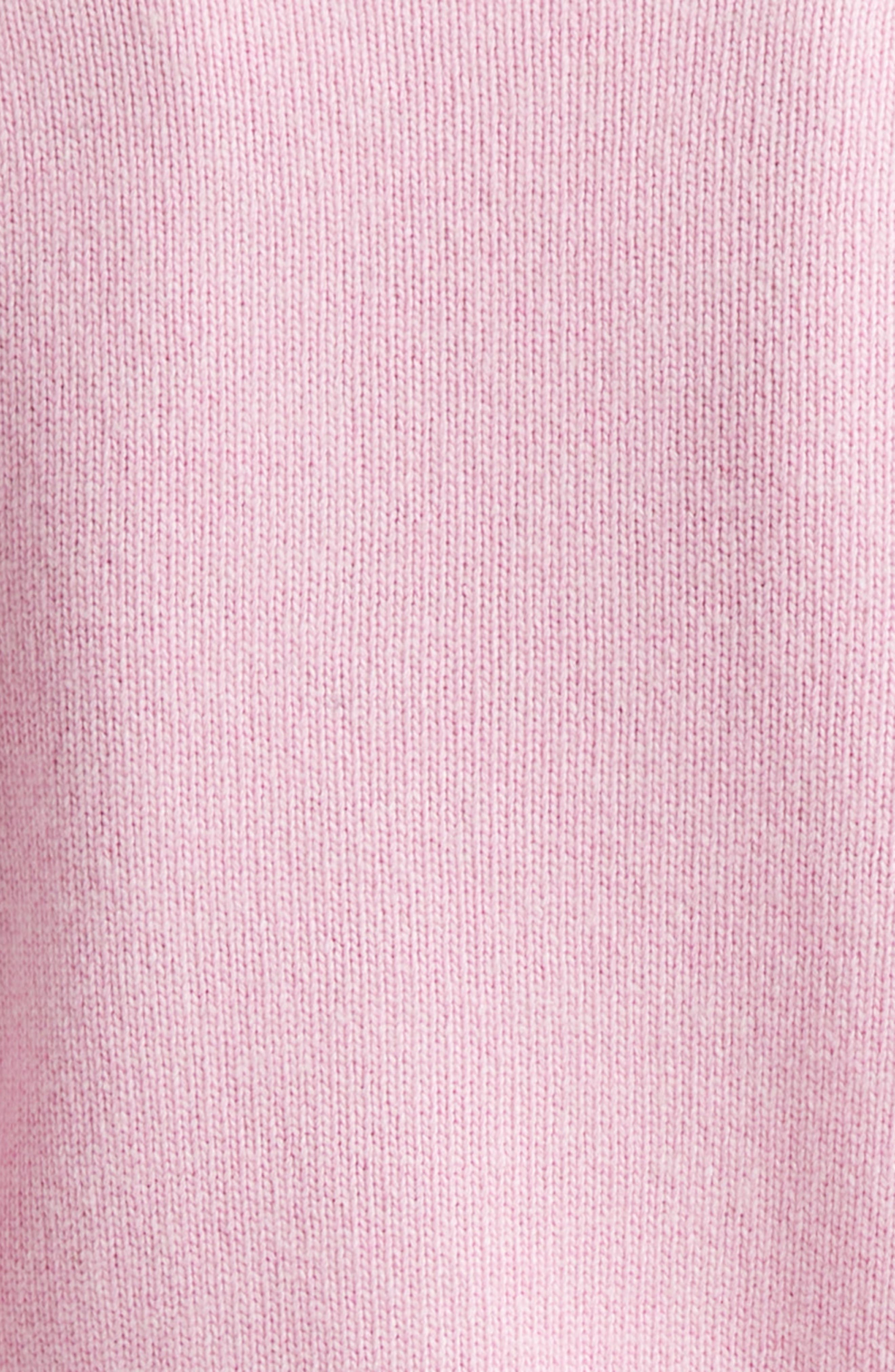 Ganni Tie Front Wool Blend Cardigan in Primrose Pink at Nordstrom - 7