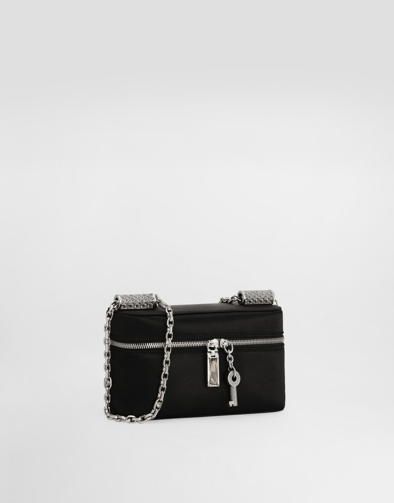 Sicily medium satin and pavé tubes shoulder bag 3