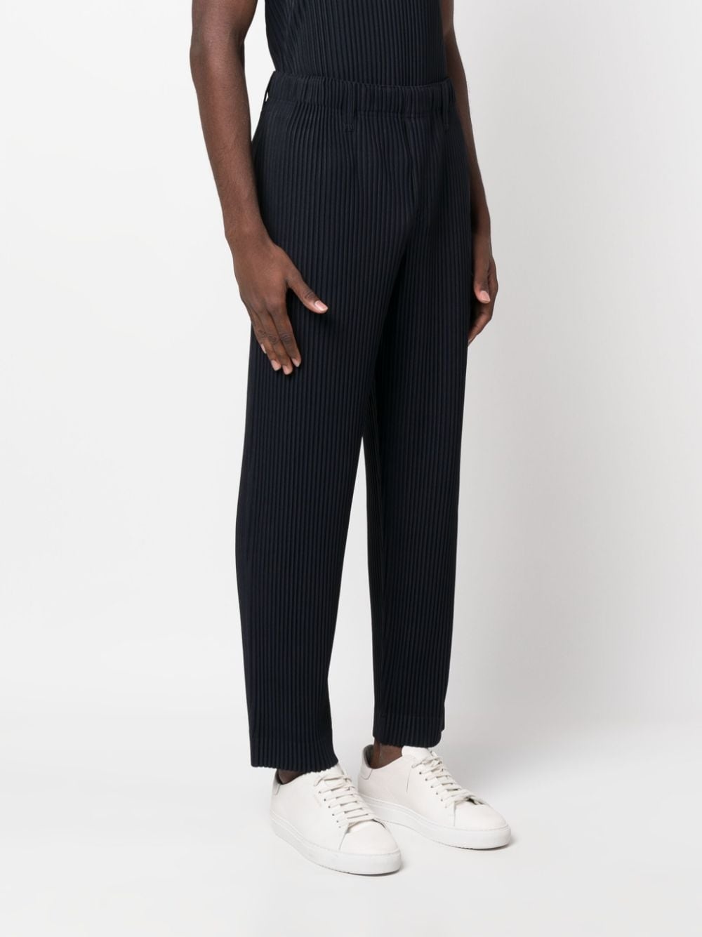 straight-leg pleated trousers - 3