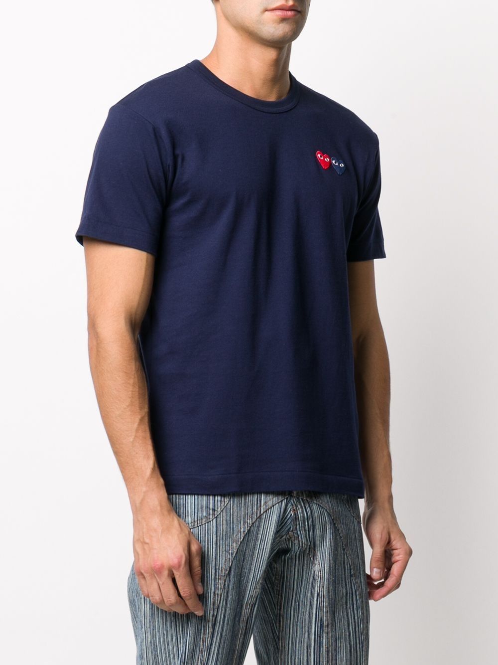 heart patch short sleeve T-shirt - 2