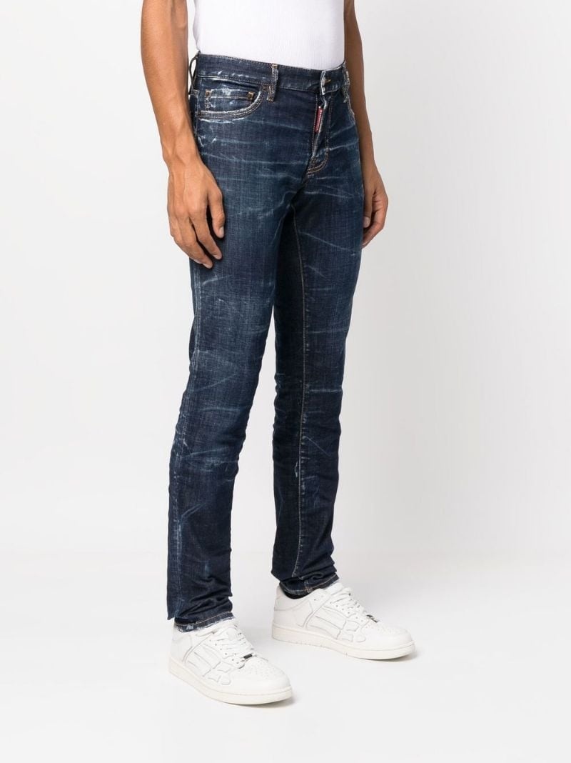 logo-patch skinny-cut jeans - 3