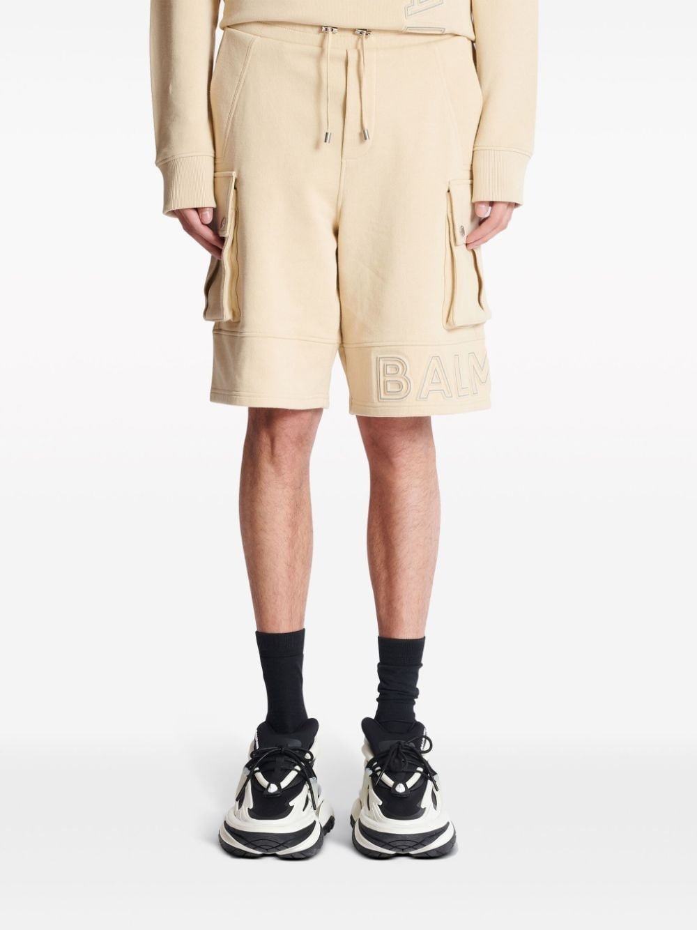 logo-embossed cargo shorts - 5