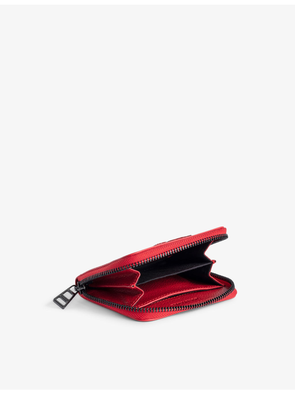 Wing-embellished embossed-leather zip-around wallet - 4