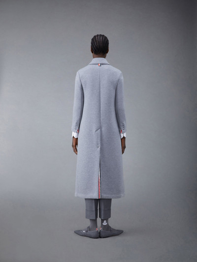 Thom Browne Double Face Cotton Tech Round Collar Overcoat outlook