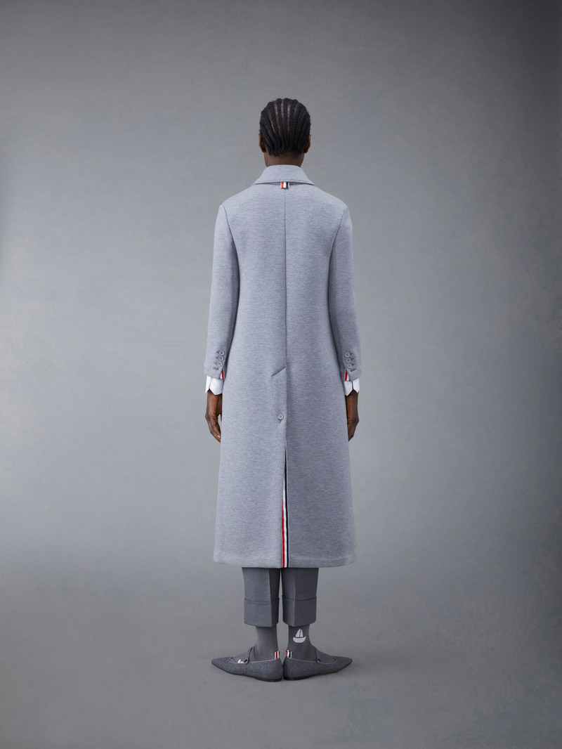 Thom Browne Double Face Cotton Tech Round Collar Overcoat outlook