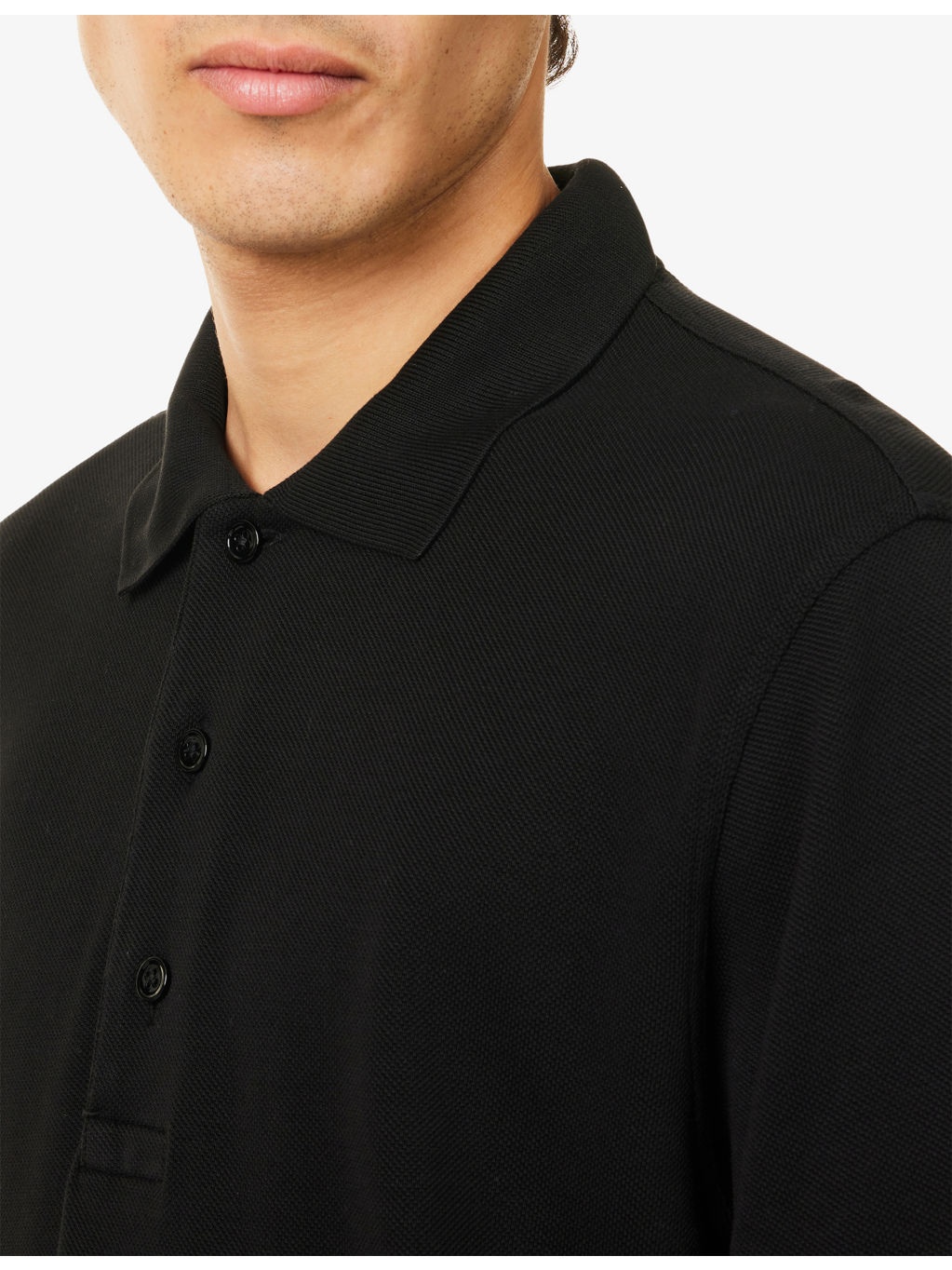 Short-Sleeve Lyocell-Cotton Piquet Polo Shirt - 5