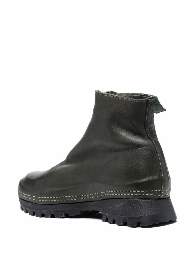zipped leather ankle boots 3