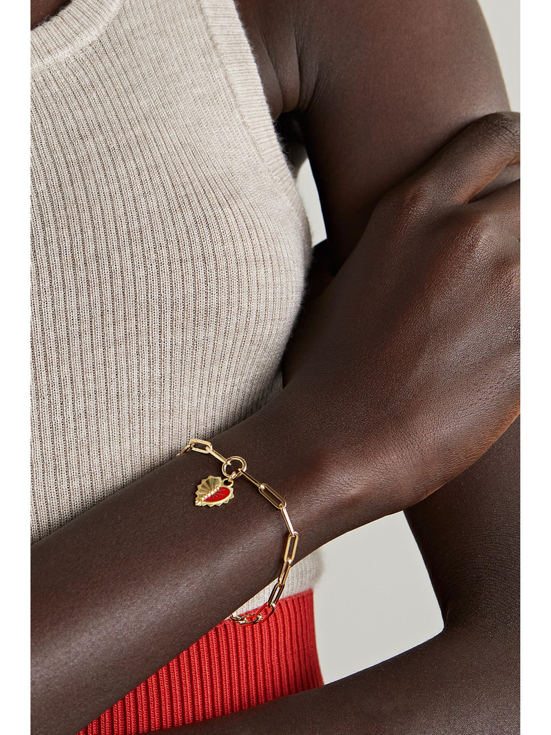 FOUNDRAE Reflection 18-karat Gold Enamel Bracelet outlook