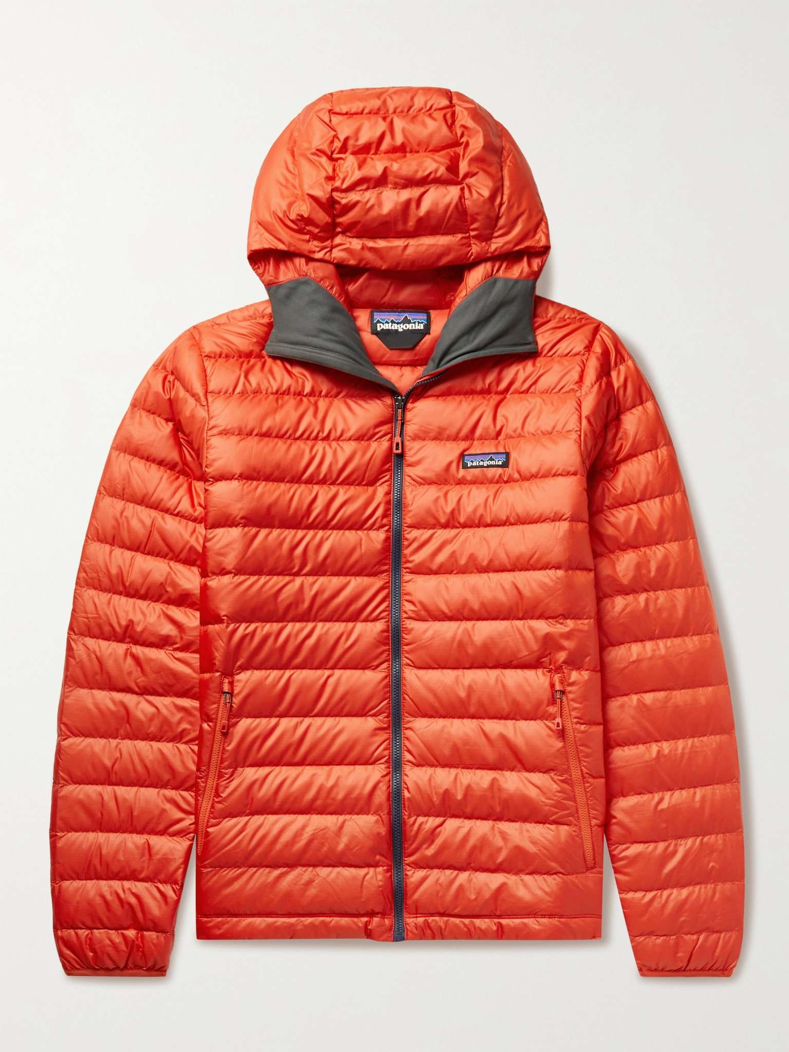 Quilted DWR-Coated Recycled Ripstop Down Hooded Jacket - 1