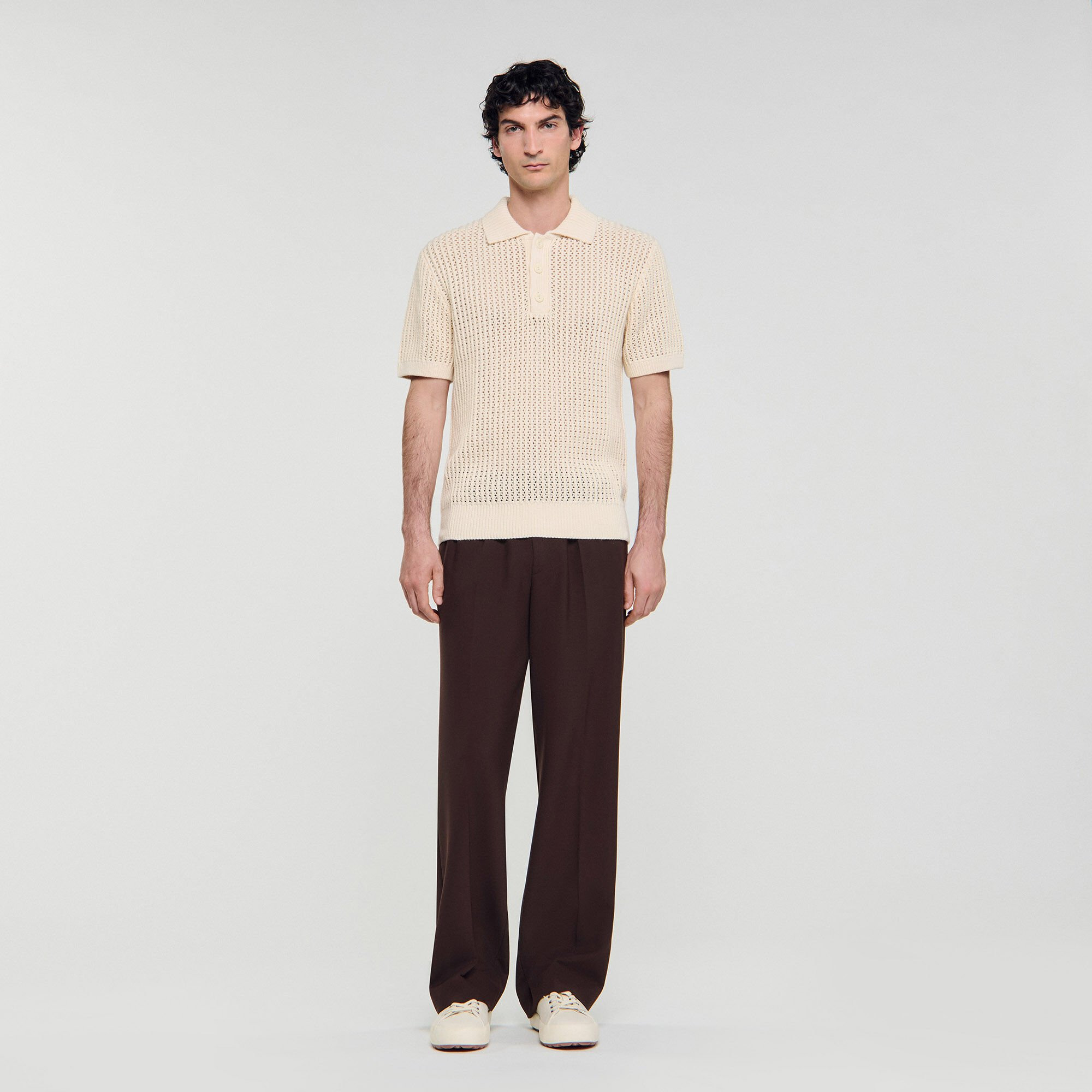 COTTON POLO SHIRT WITH POLO COLLAR - 2