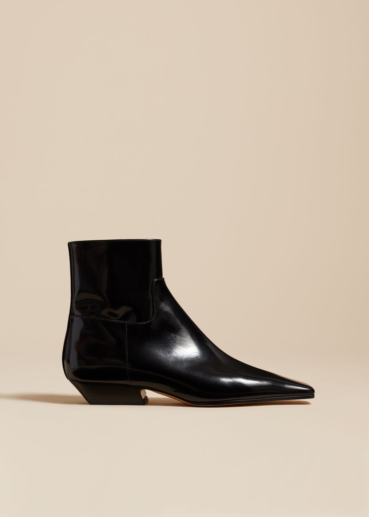 The Marfa Ankle Boot in Black Brushed Leather - 1