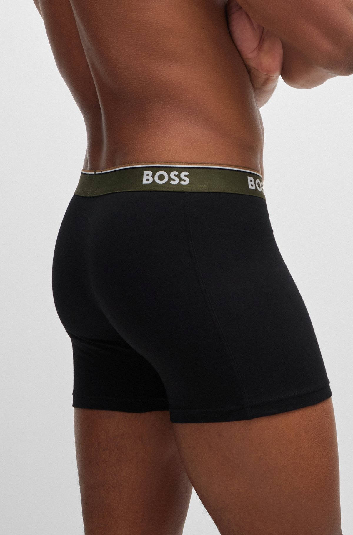 THREE-PACK OF STRETCH-COTTON BOXER BRIEFS WITH LOGOS - 5