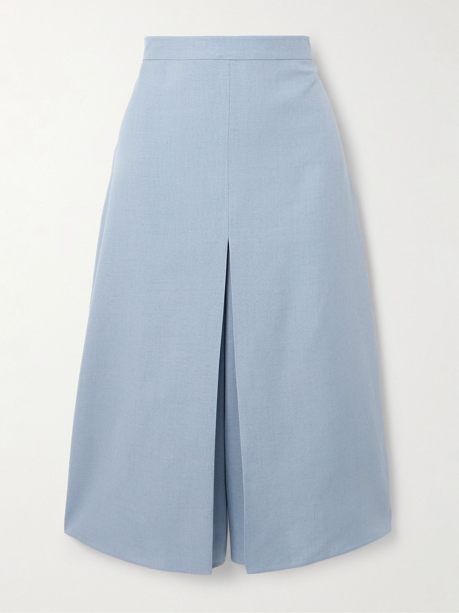 Layered canvas wide-leg pants Blue - 1