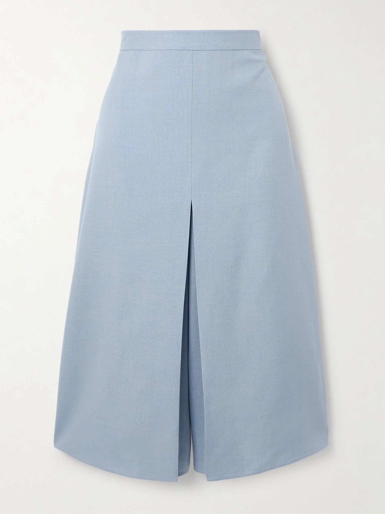 Layered canvas wide-leg pants Blue - 1