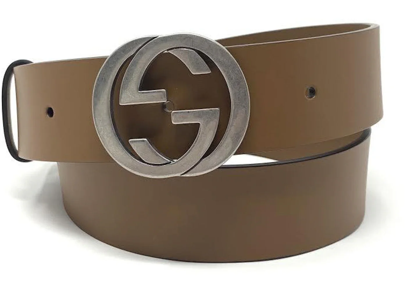 Gucci Interlocking GG Signature Leather Belt 1.5 Width Brown - 1