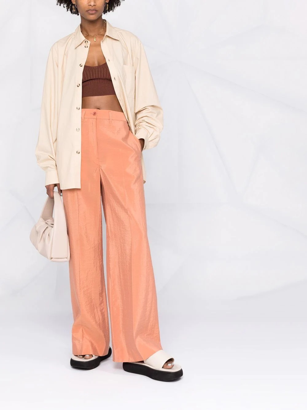 tailored wide-leg trousers - 2