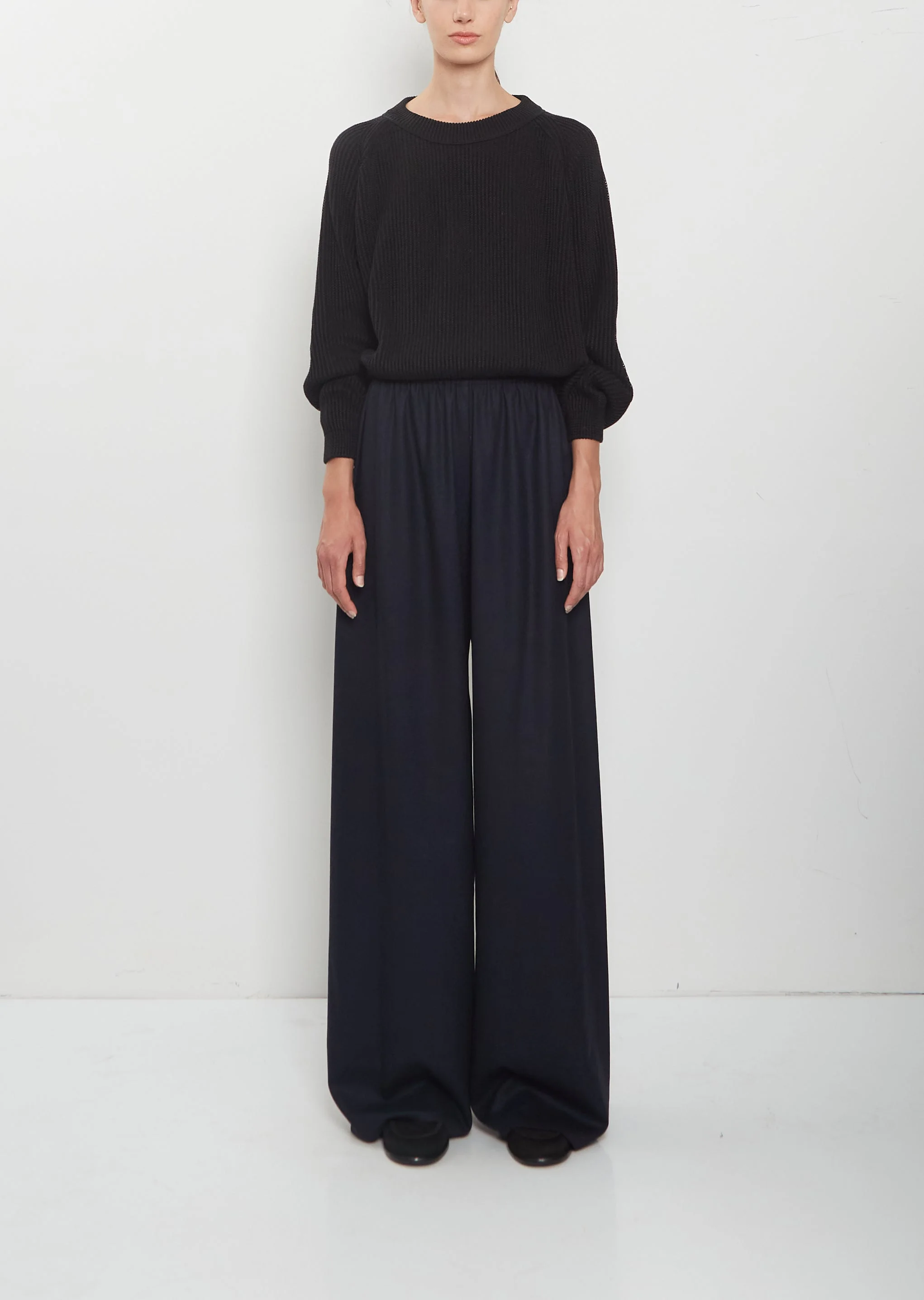 Wool Flannel Pajama Pants — Midnight - 1
