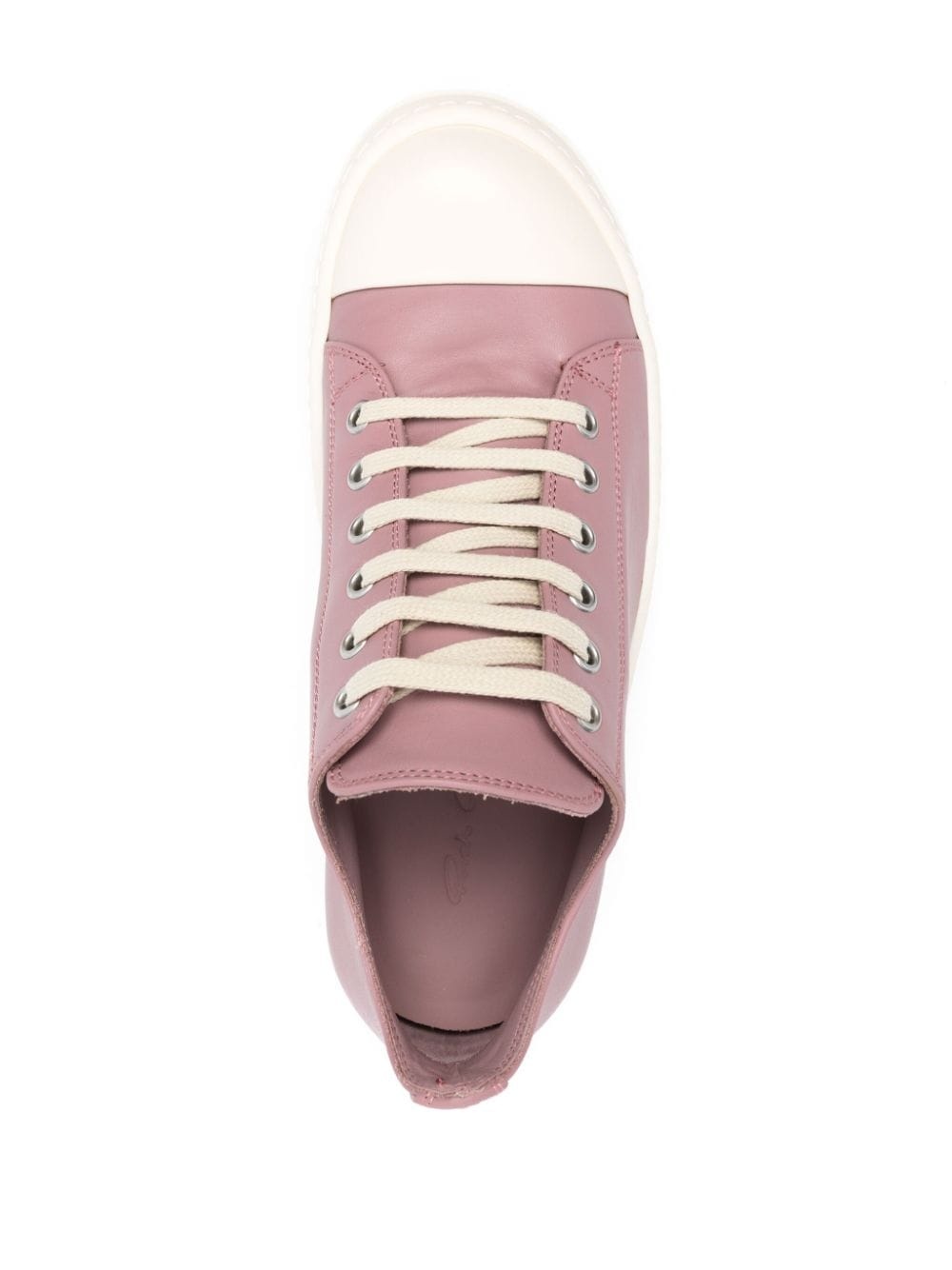 lace-up leather sneakers - 4