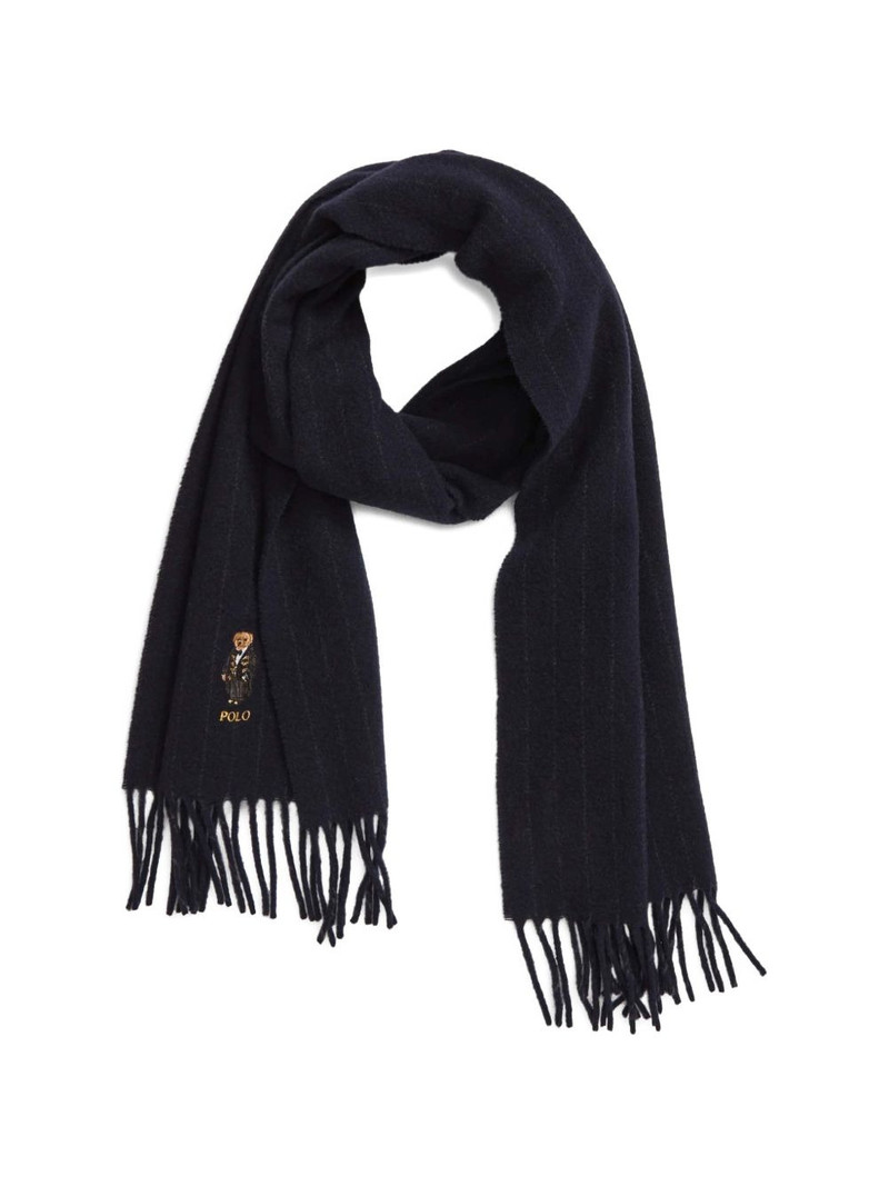 Holiday Polo Bear striped scarf 1