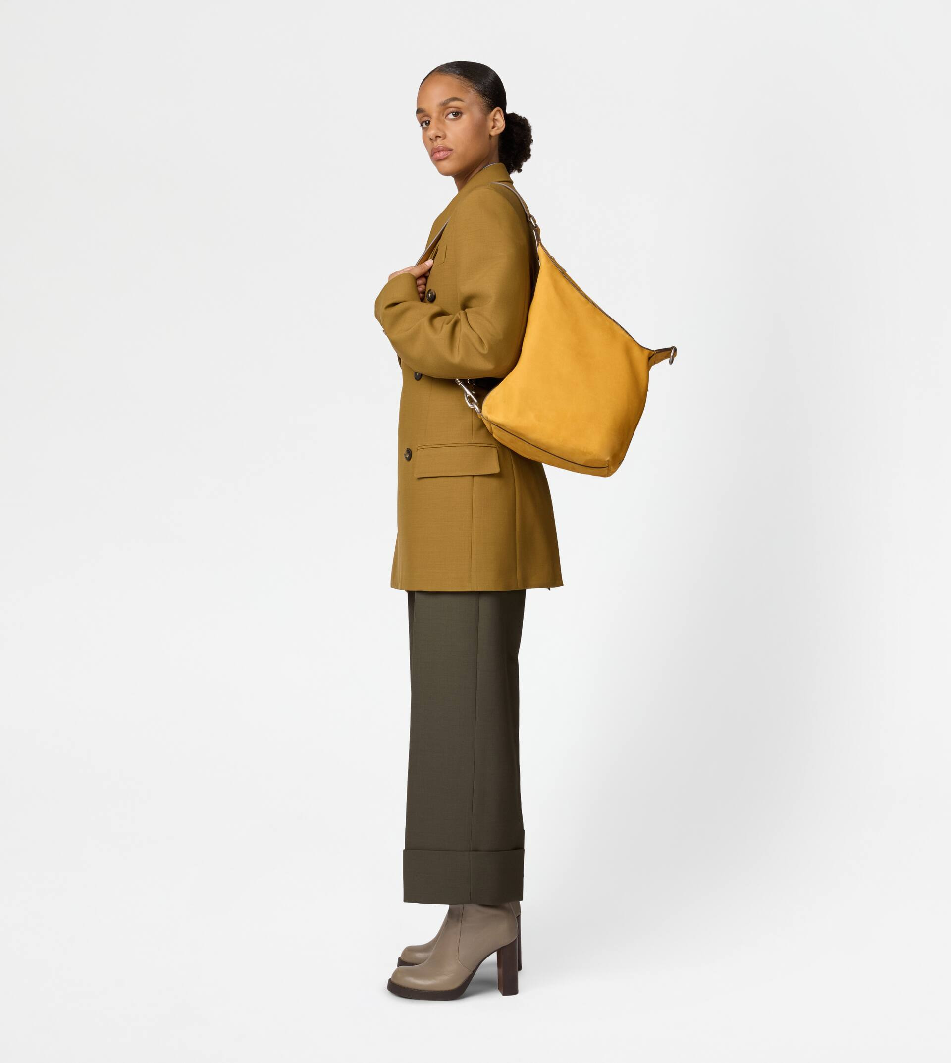TOD’S MEDA BAG IN NUBUCK SMALL - YELLOW - 9