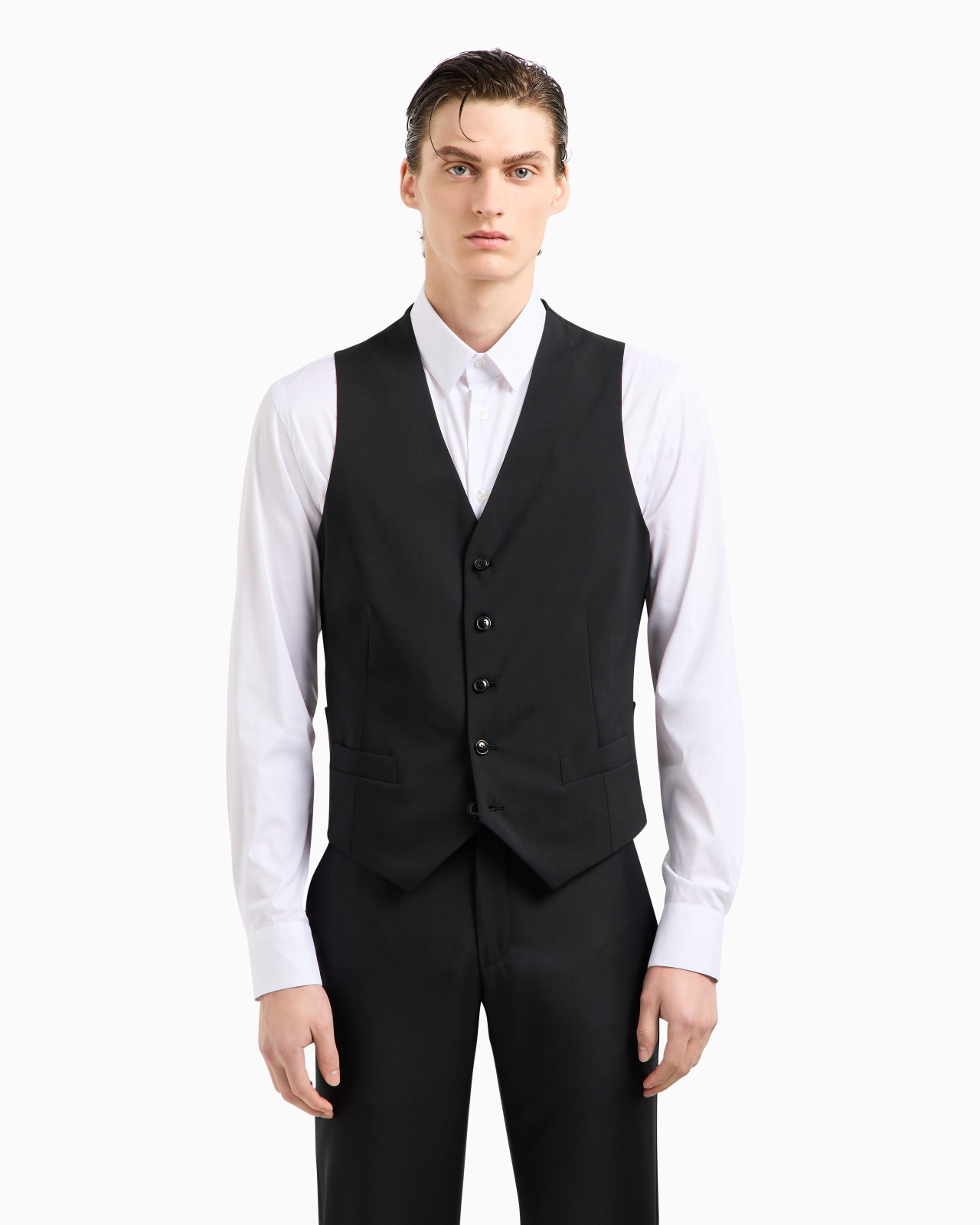 Single-breasted waistcoat in virgin wool - 4