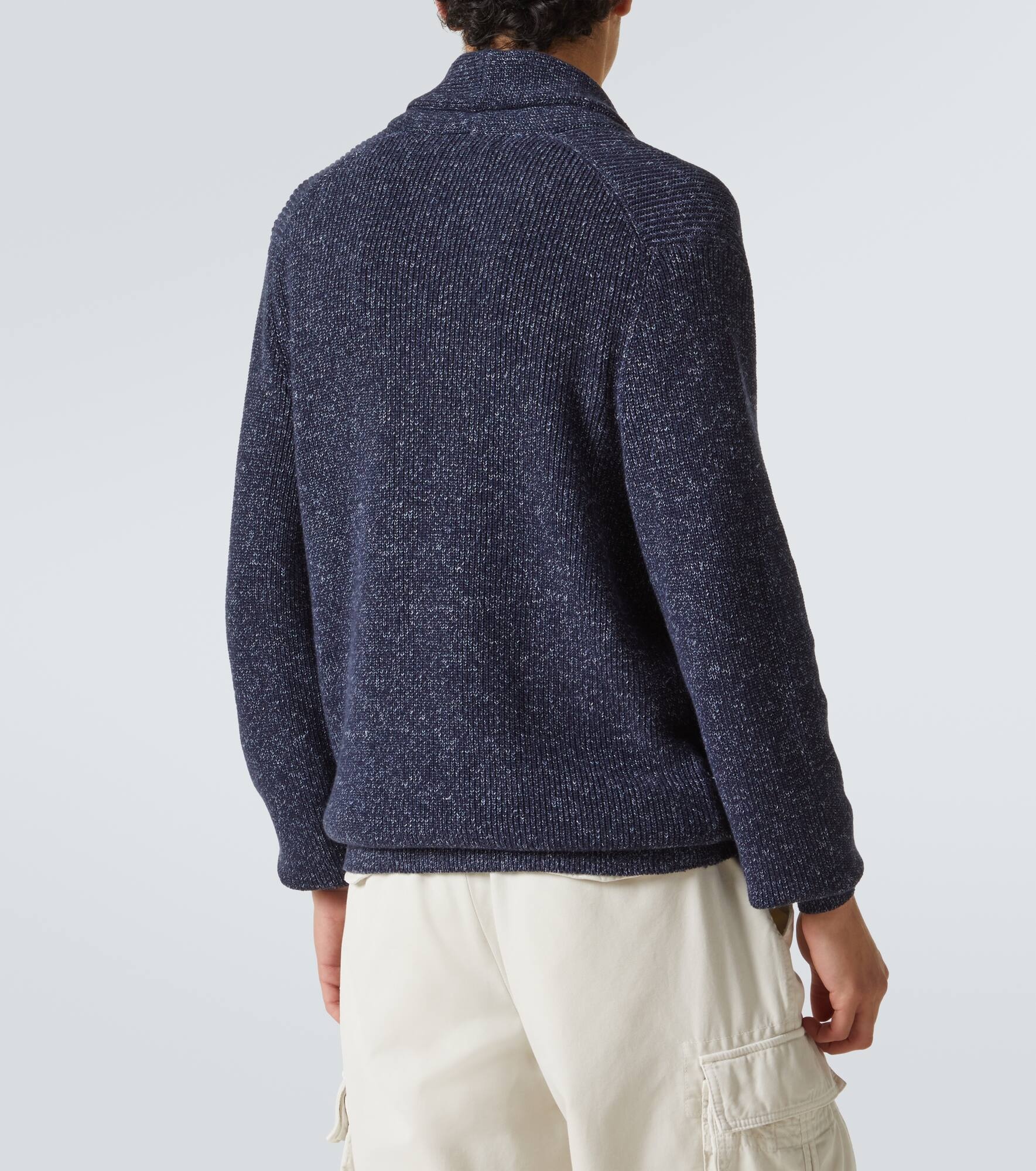 Cotton and linen cardigan - 4