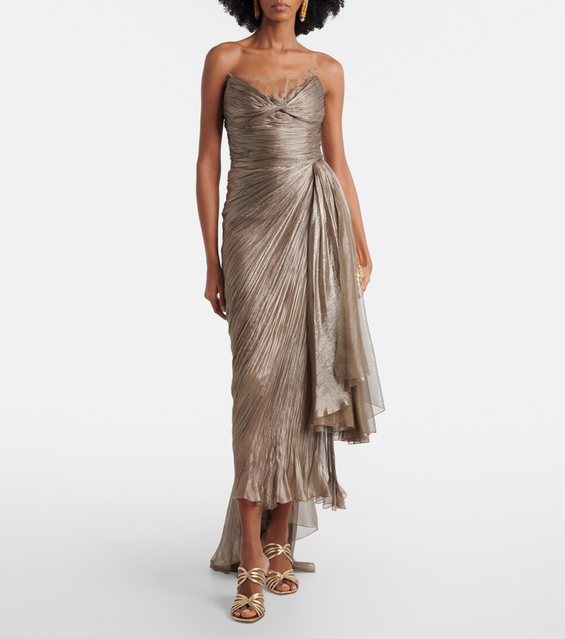 MARIA LUCIA HOHAN Jolie lace-trimmed silk bustier dress outlook