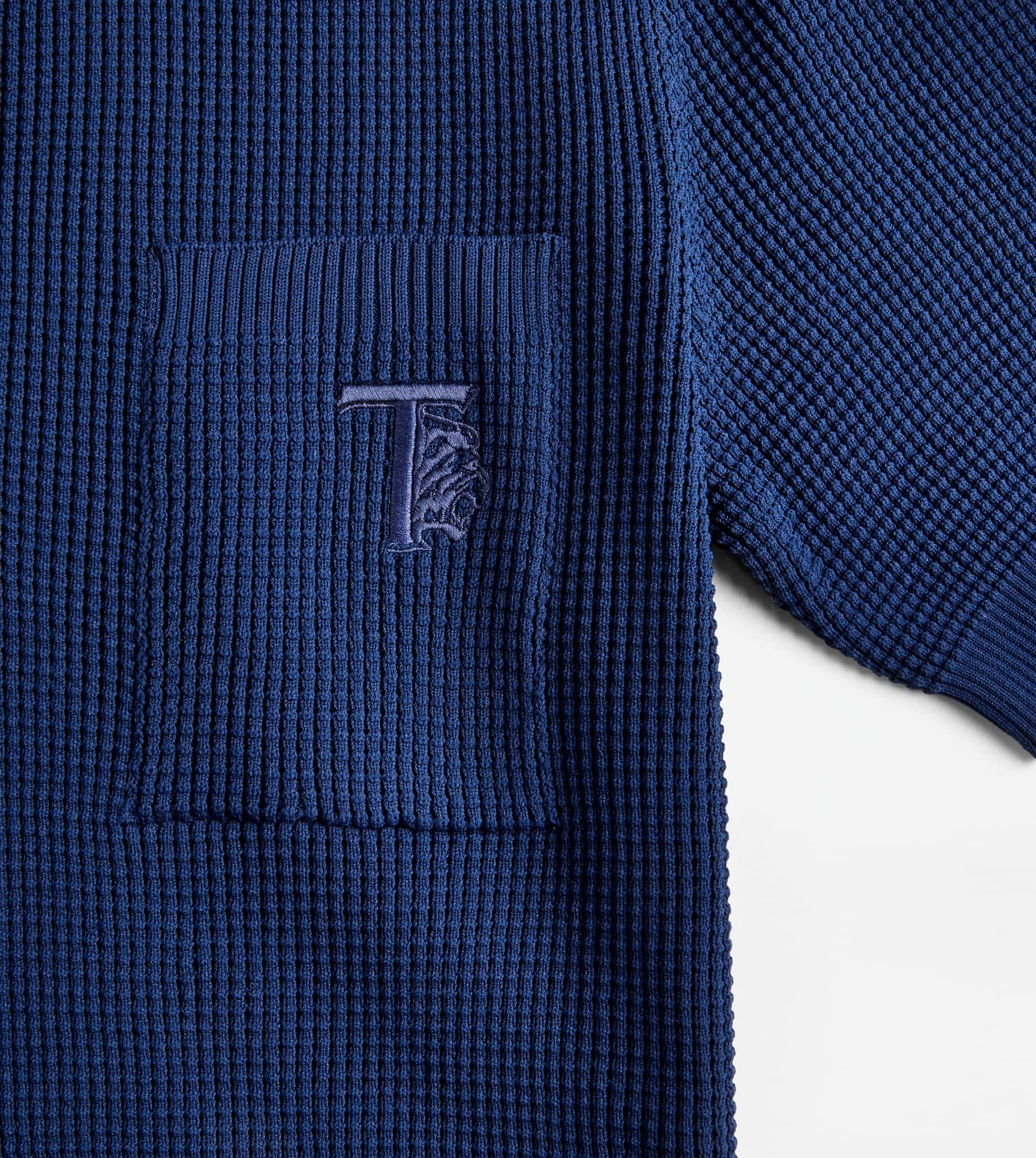 POLO SHIRT IN KNIT - BLUE - 7