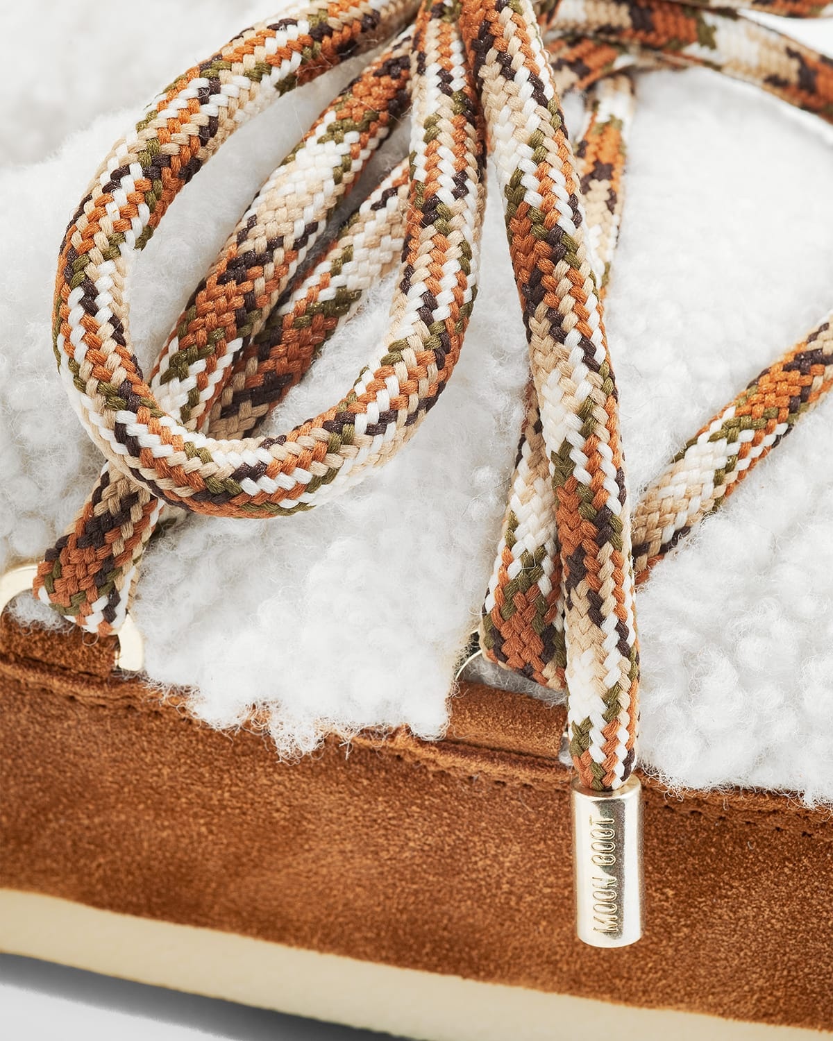 Suede Shearling Lace-Up Mules - 3