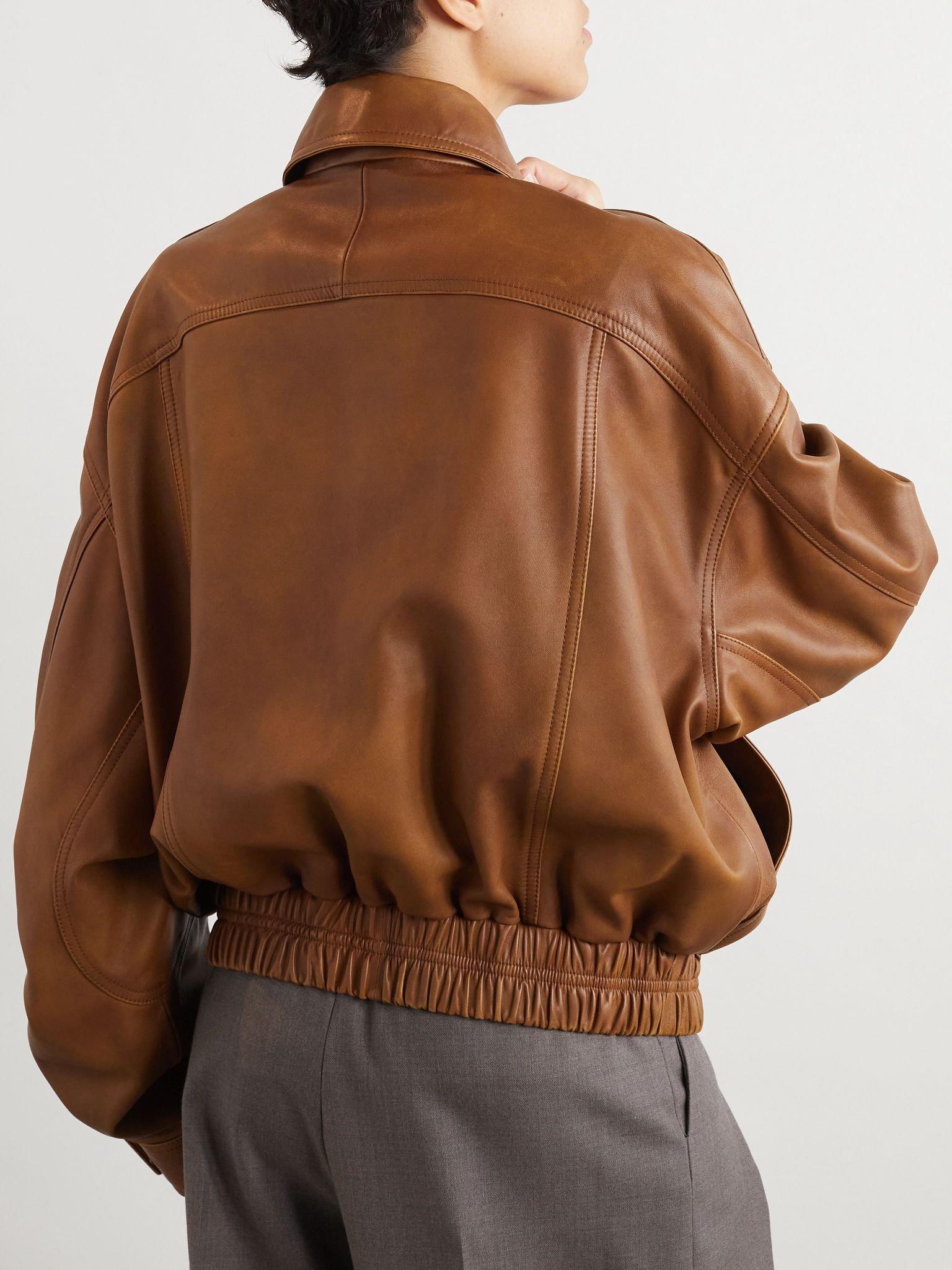 Leather jacket Brown - 4