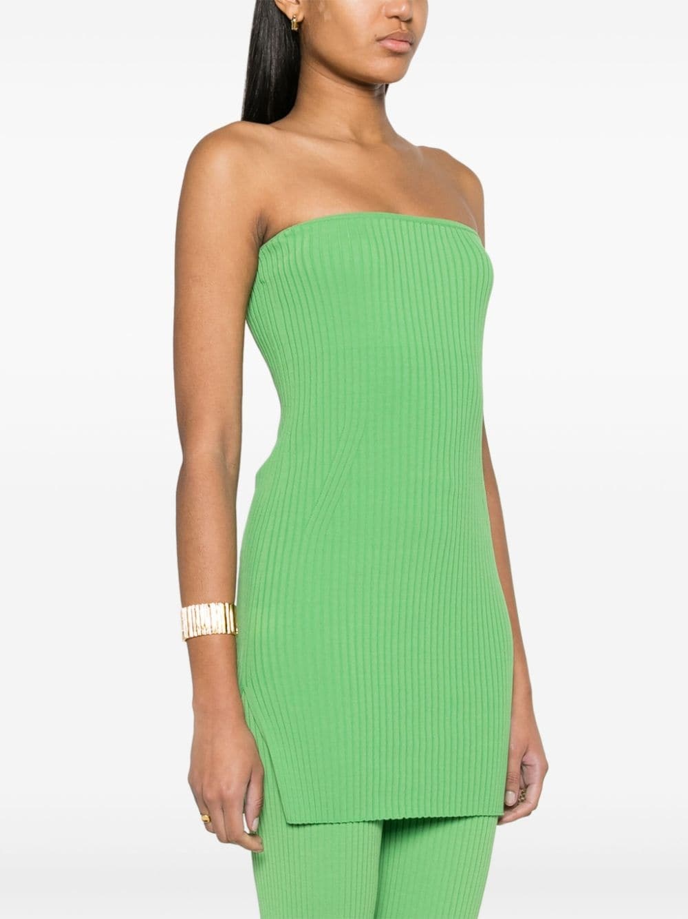Brynn ribbed-knit strapless top - 3