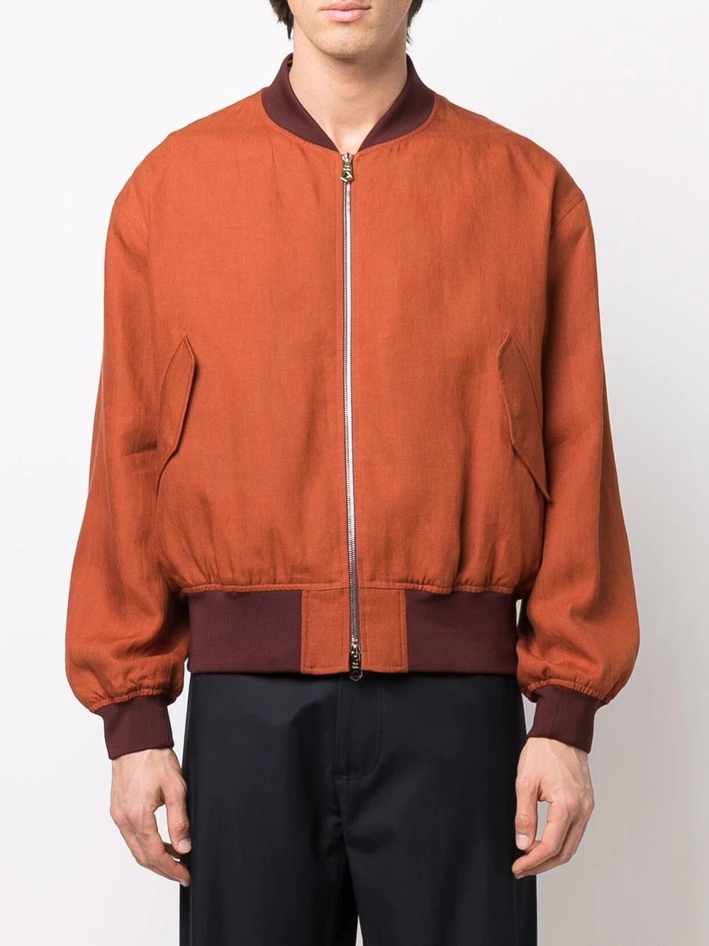 zipped bomber jacket - 3