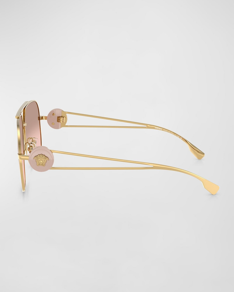 VERSACE Medusa Medallion Gradient Aviator Sunglasses outlook