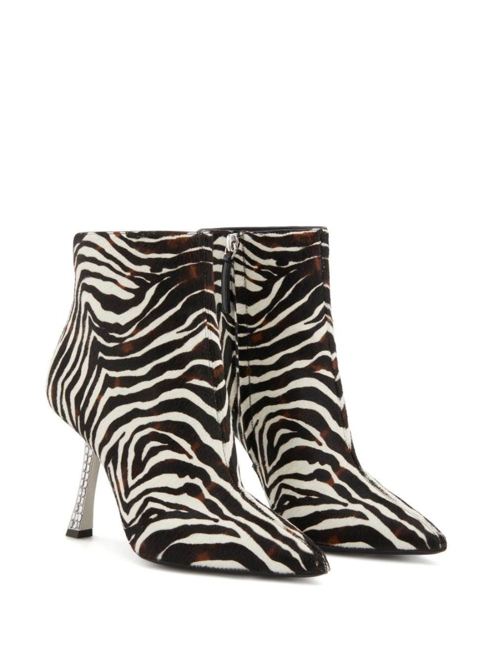 Farrah Fancy 95mm zebra-print boots - 2