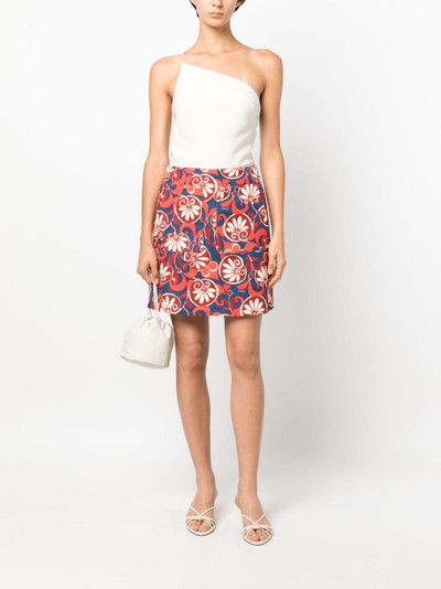 La DoubleJ Moonflower-print mini skirt outlook
