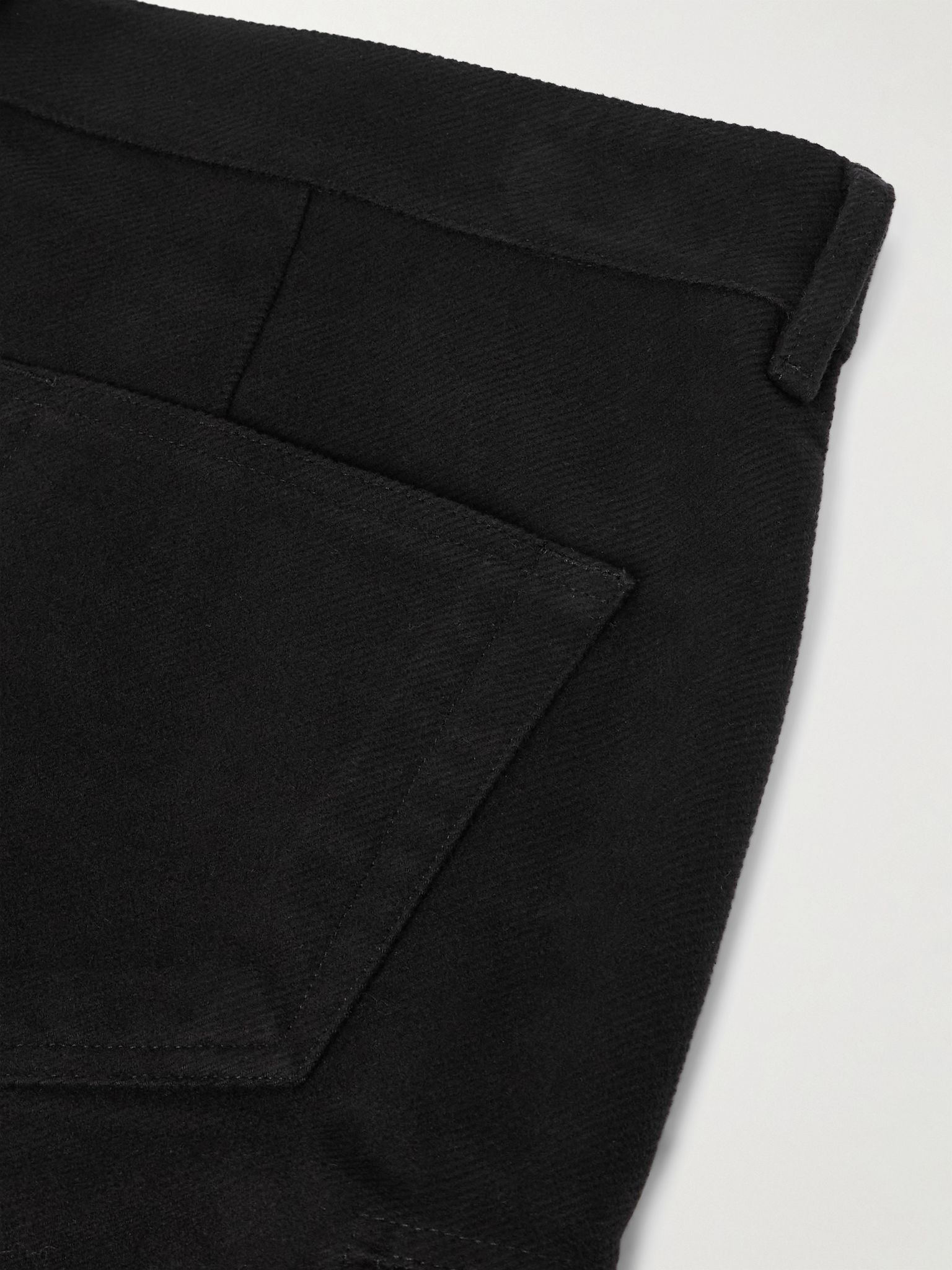 Straight-Leg Cotton-Twill Cargo Trousers Black - 5