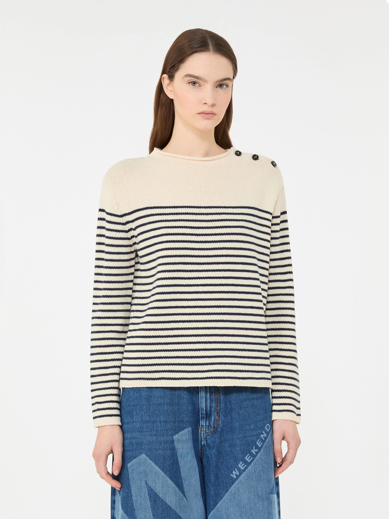 QUADRO Relaxed-fit cotton sweater - NAVY 3