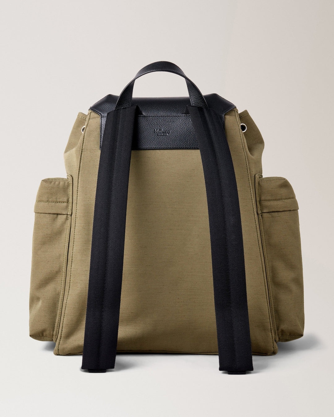 Skye Oversized Backpack Olive & Black Canvas Small Classic Grain - 2