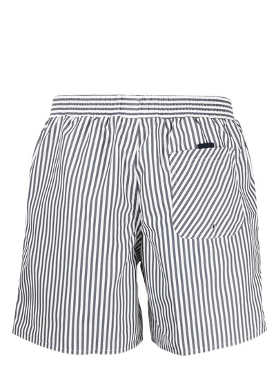 LACOSTE stripe-print swim shorts outlook