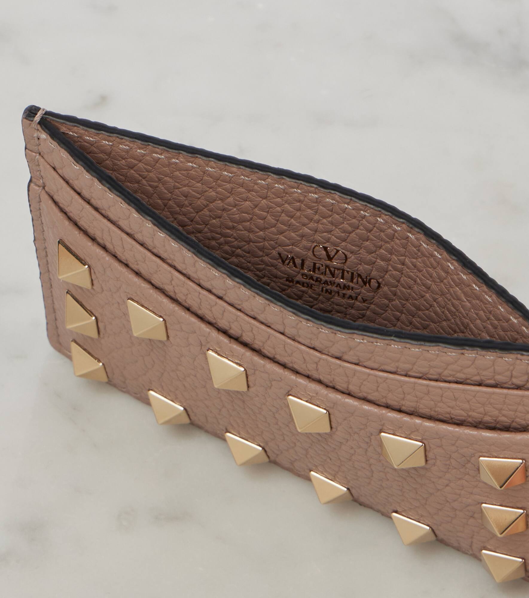Rockstud leather card holder - 2