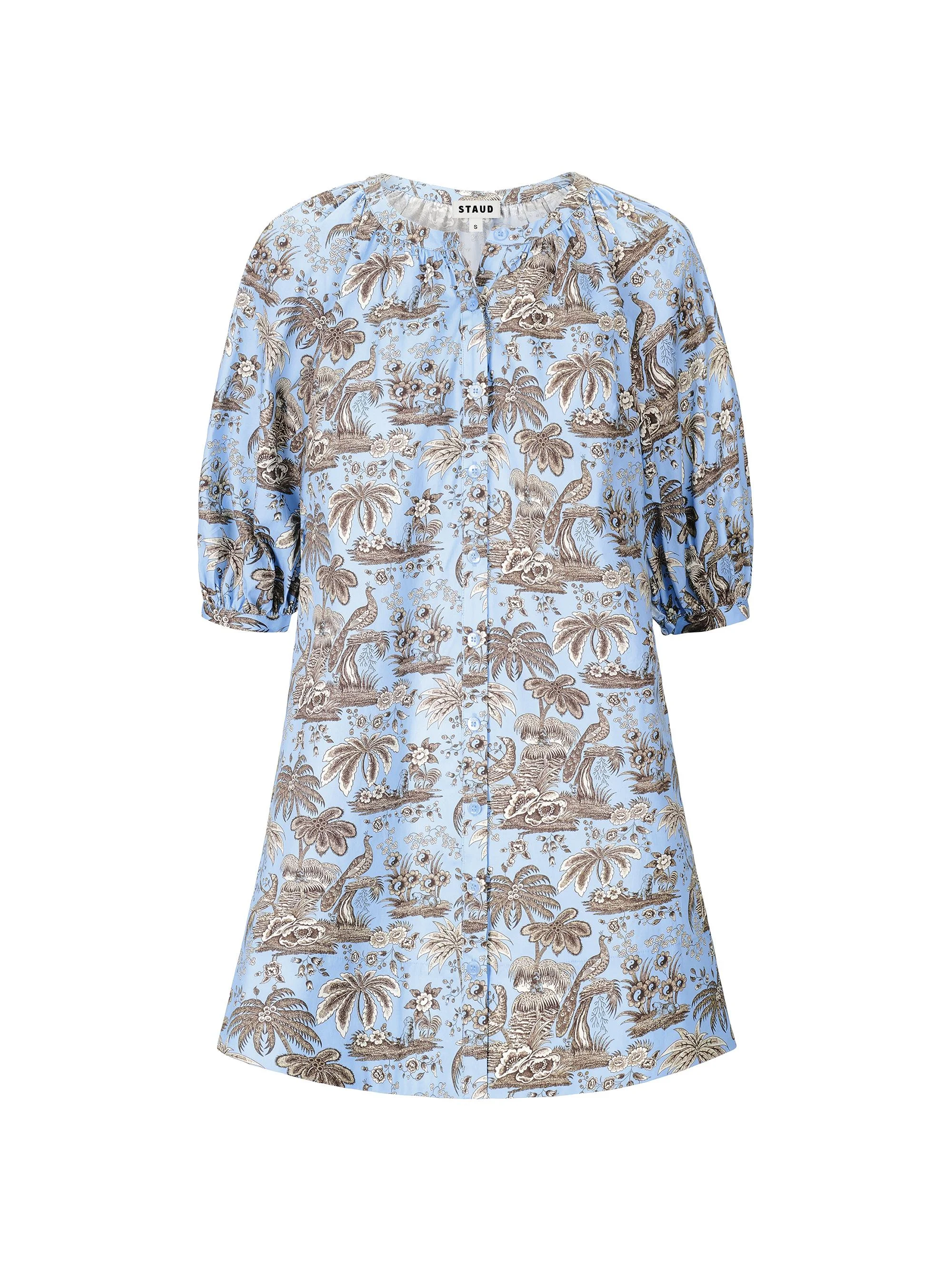 Women's Vincent Toile Shirtdress - Sky Toile - 1