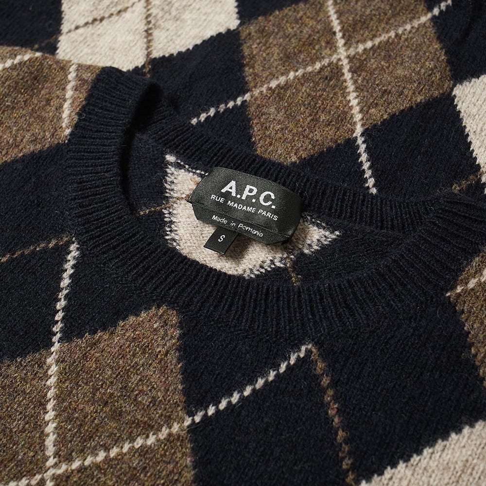 A.P.C. Argyle Knit Crew - 2