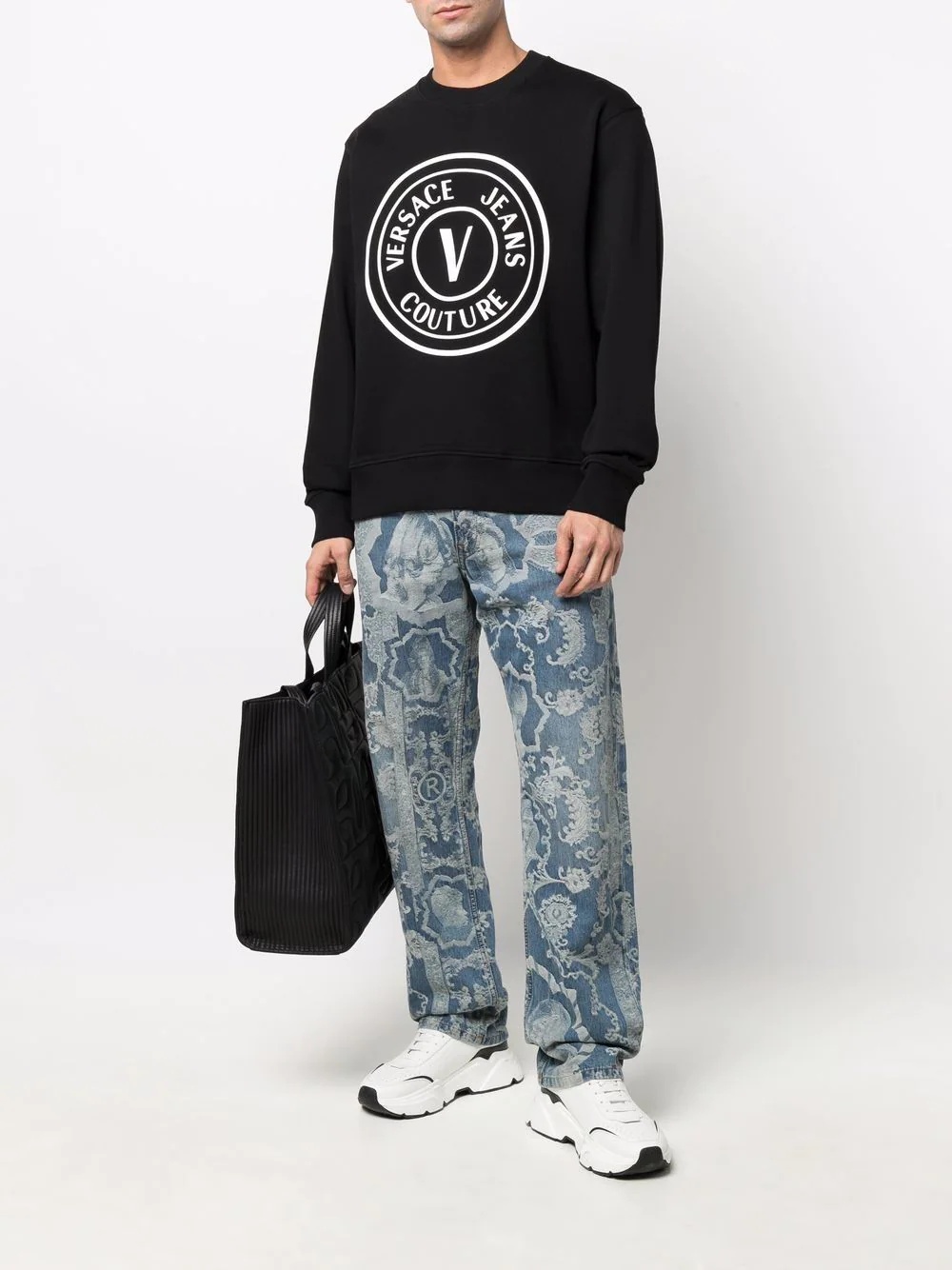 V-Emblem motif sweatshirt - 2