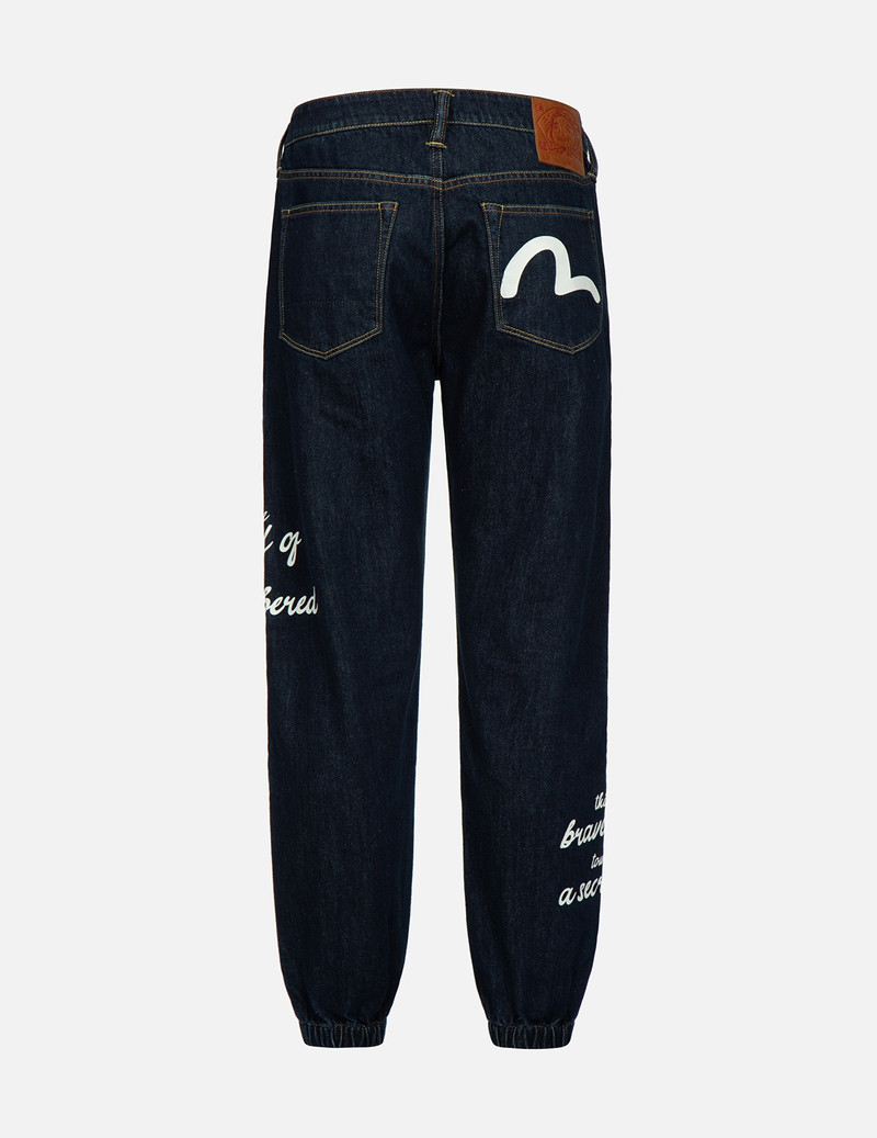 EVISU SLOGAN AND SEAGULL PRINT REGULAR-FIT JOGGER PANTS outlook