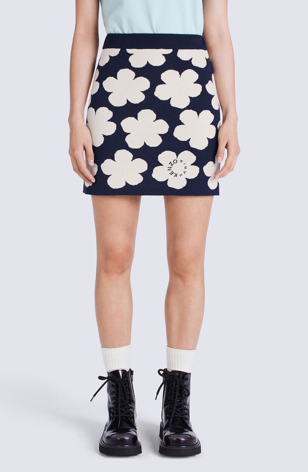 'Hana Dots' jacquard miniskirt - 4
