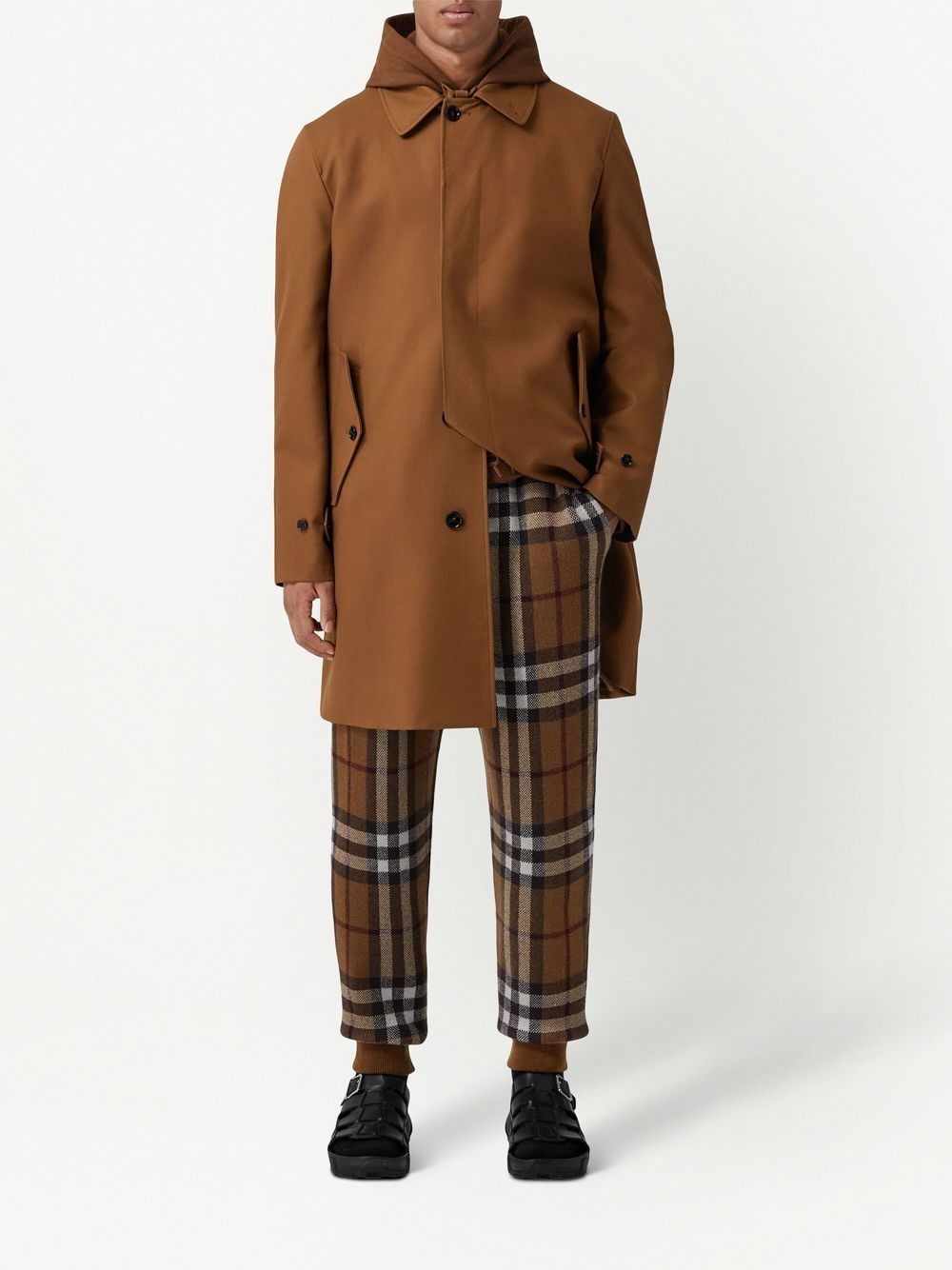 checked tapered track pants - 2