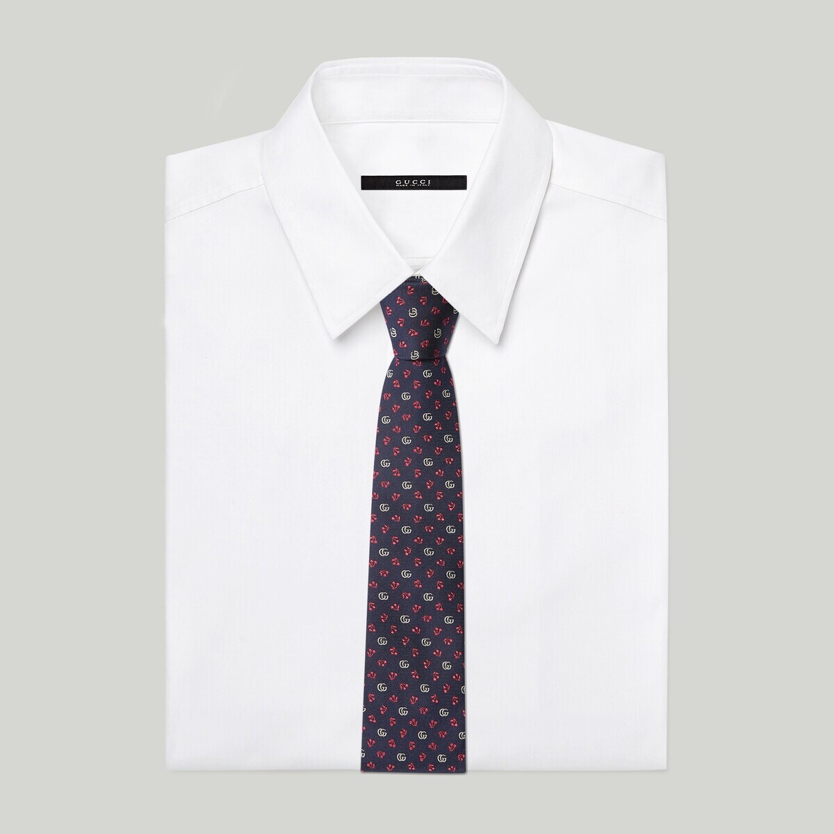 Double G cherry silk jacquard tie - 2