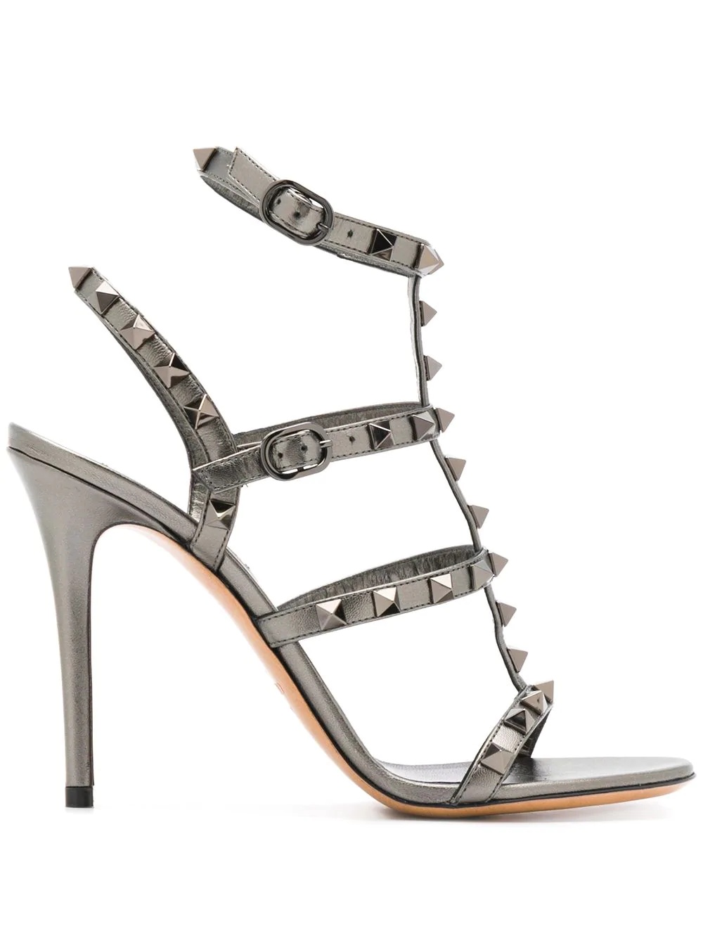 Rockstud 105mm caged sandals - 1