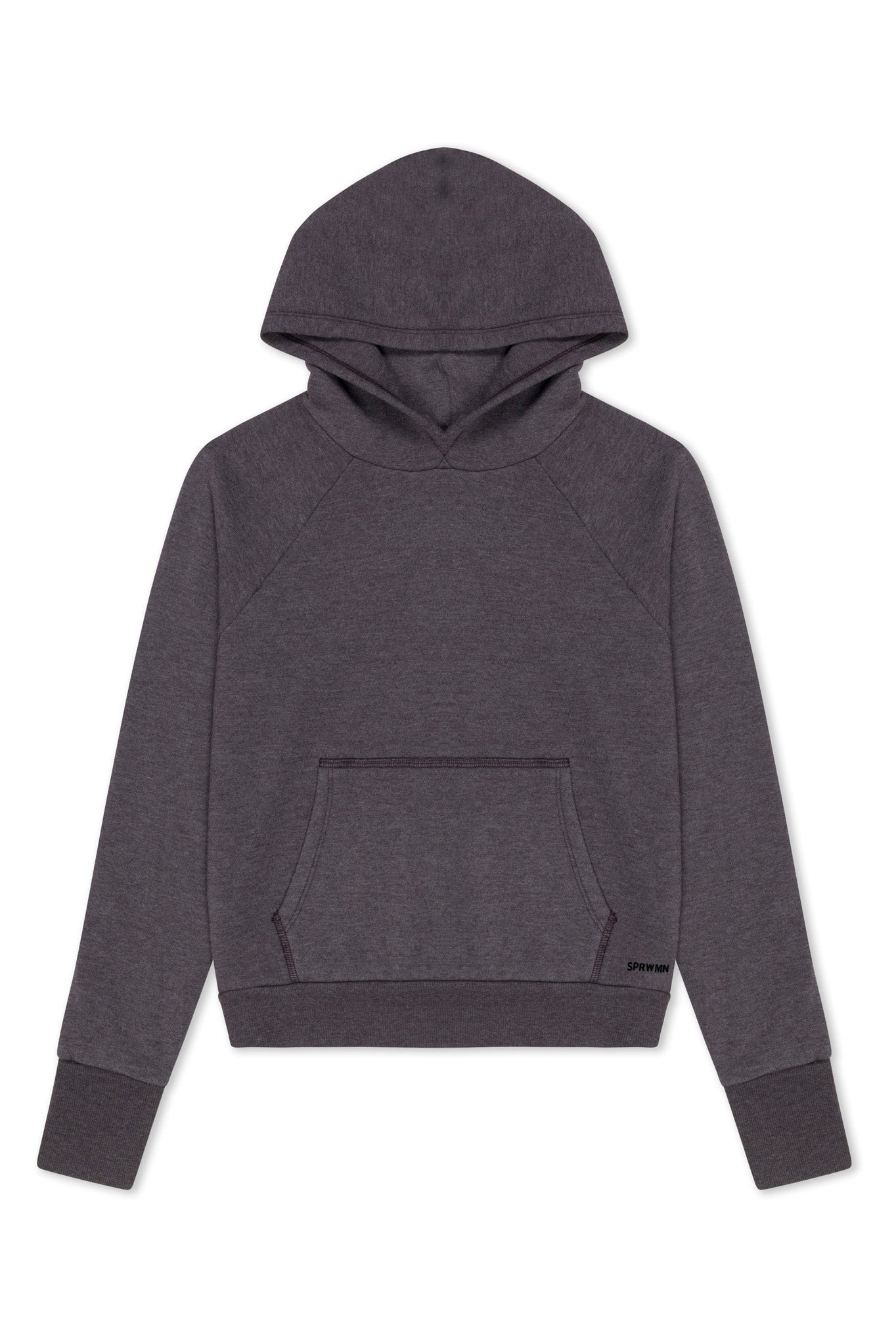 CHARCOAL SHRUNKEN HOODIE - 6