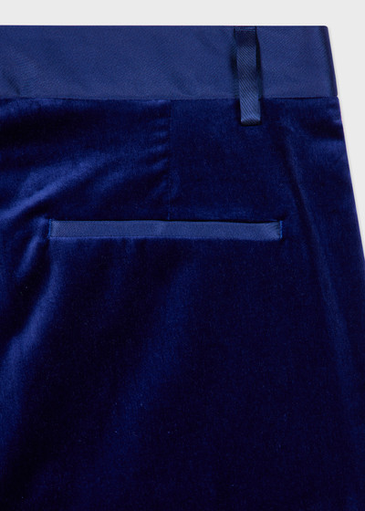 Paul Smith Women's Slim-Fit Dark Blue Velvet Trousers outlook